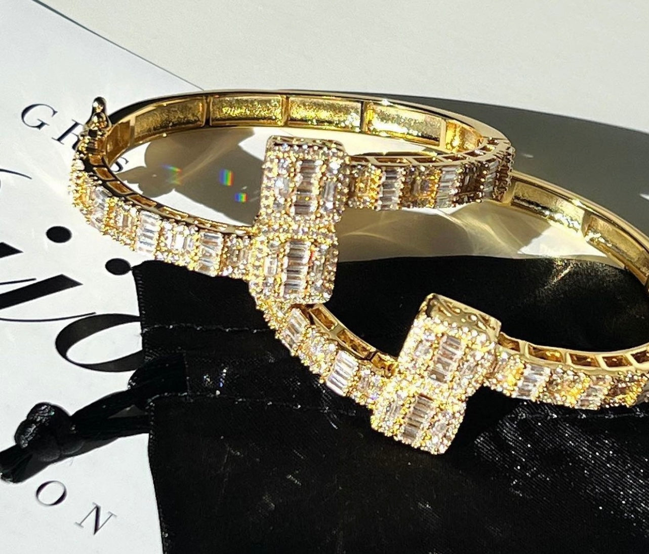 Luxe Baguette Cut Bangle